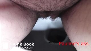 poop between the legs of a mature woman