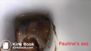 poop between the legs of a mature woman