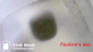 poop between the legs of a mature woman