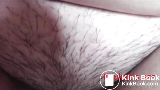 poop between the legs of a mature woman