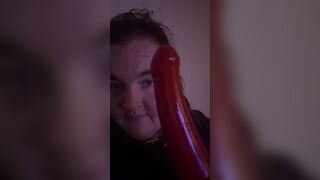 Shit pig clenaing dirty dildo