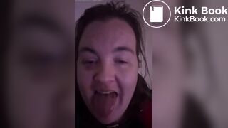 Shit pig clenaing dirty dildo
