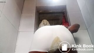 Sexy Hot Black Girl Huge Wet & Moany White Shorts Poop