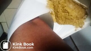 Sexy Hot Black Girl Huge Wet & Moany White Shorts Poop