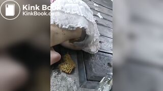 Drunk girl panty poop