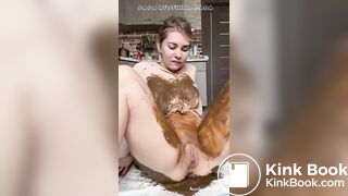 Russian Babe Makes Dark Chocolate and Plays