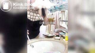 BBW women Drinking shit from glass