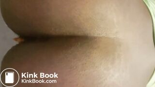 Ebony Liquid diarrhea on the toilet Good Butt view