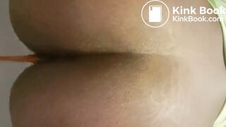 Ebony Liquid diarrhea on the toilet Good Butt view