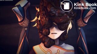 Shenhe and Eula defecate on Aether