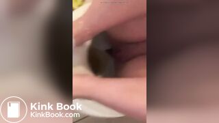 Girl pooping on toilet - video 383
