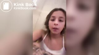 Girl pooping on toilet - video 383