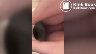Girl pooping on toilet - video 383