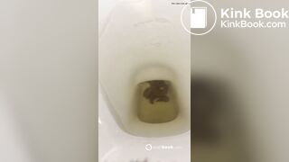 Girl pooping on toilet - video 398