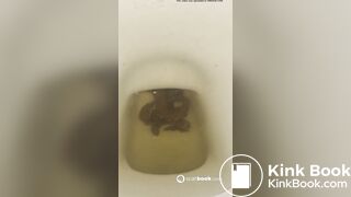 Girl pooping on toilet - video 398