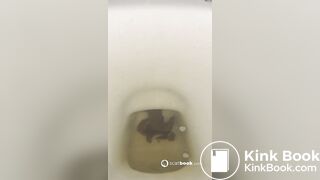 Girl pooping on toilet - video 398