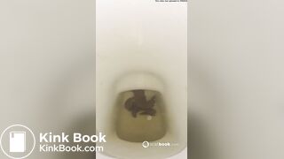 Girl pooping on toilet - video 398
