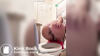 Sexy Girl pooping on toilet - video 3