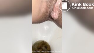 Dirty mommy pooping on toilet - video 7