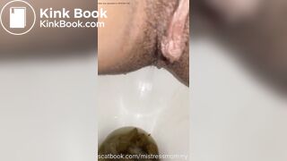 Dirty mommy pooping on toilet - video 7