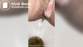Dirty mommy pooping on toilet - video 7