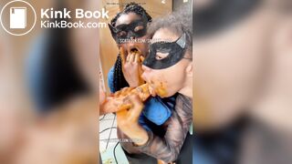 DISGUSTING anal EBONY SCAT QUEENS - video 2