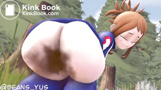 Ochako fart and poop in woods
