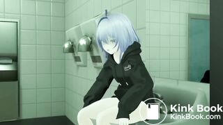 VR girl has fart and dirrahea