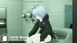 VR girl has fart and dirrahea