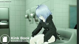 VR girl has fart and dirrahea
