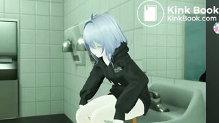 VR girl has fart and dirrahea