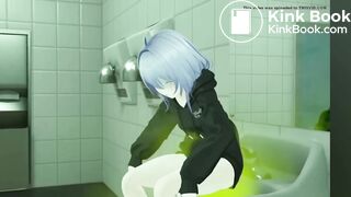 VR girl has fart and dirrahea