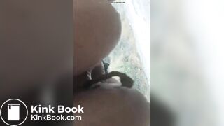 Mexicana cagando en carretera