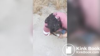 Mexicana cagando en carretera
