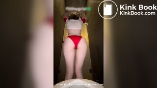 Massive turd from cheek spread scat gf