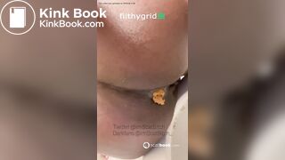 Ebony girl pooping on toilet - video 20