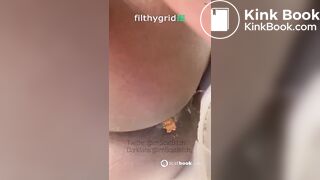 Ebony girl pooping on toilet - video 20