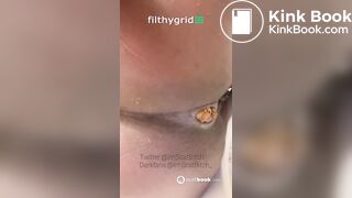 Ebony girl pooping on toilet - video 20