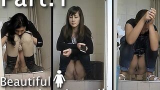 Beautiful woman pooping in toilet Compilation. PART.1