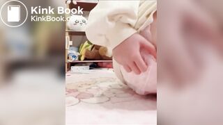 Sexy Hot Chinese Girl Silent Crackly Pink Diaper Poop