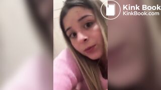 Girl pooping on toilet - video 382