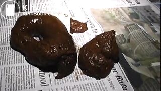 Girl dropped fat long turd