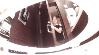 Asian girl pooping in night club toilet - 25