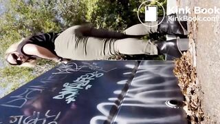 Girl shit outdoor - video 4