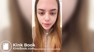 Girl pooping on toilet - video 384