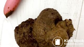 HOT! Shitting in body, sexy moaning & ass masturbation