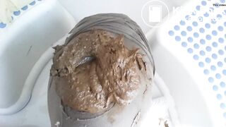 German Mistress poops in Slave's Mouth