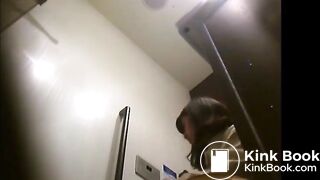 Asian girl pooping in night club toilet - 53