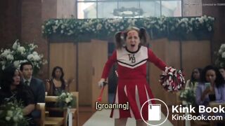 A women shits in a church