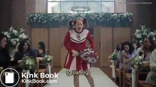 A women shits in a church